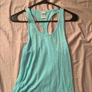 pink racer back tank top